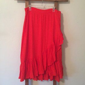 Red Ruffle Skirts